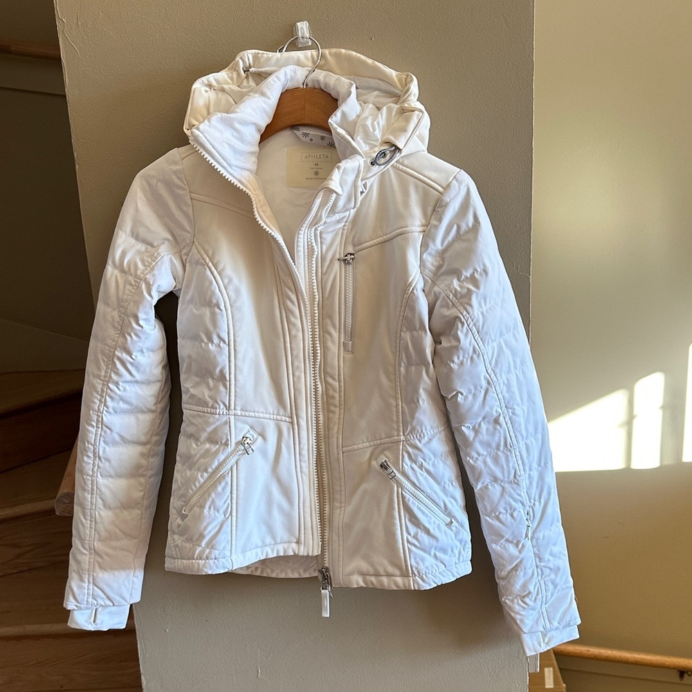 Athleta White Ski & Snow Jacket
